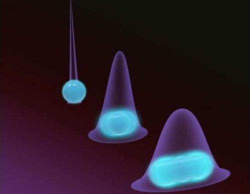 Ученым удалось превратить стеклянную наночастицу в квантовый объект, находящийся одновременно в двух разных местах